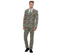 Uomo Ufficiale di Rubik Cubo Suit & Cravatta Vestito Cervo Do Divertente