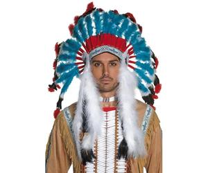 SMIFFYS Copricapo ispirato ai nativi americani, blu Halloween