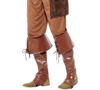 Da Uomo Adulto Pirata Deluxe Capitano Copristivali Scarpa Caraibi