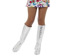 Donne Adulti 70s Argento Gogo Ballerina Show Copristivali Fancy Dress Accessorio