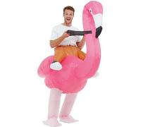 Smiffys Inflatable Ride Em Flamingo Costume, Pink