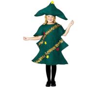 SMIFFYS Costume Albero di Natale, Verde, con tunica e cappello Halloween