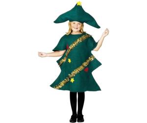 SMIFFYS Costume Albero di Natale, Verde, con tunica e cappello Halloween