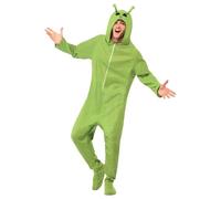 SMIFFYS Costume Alieno, Verde, comprende Tuta Intera con Cappuccio Halloween