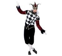 Smiffys Costume Arlecchino Gotico Veneziano, comprende Top, Pantaloni e Collare Halloween