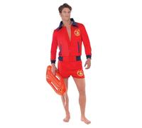 Smiffys Costume bagnino Baywatch, Rosso, con top e shorts