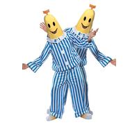 SMIFFYS Costume Bananas in Pyjamas, Blu, con top, pantaloni, calzari e lettere intercambiabili Halloween