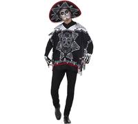 Halloween Costume Giorno Dei Morti Bandito Poncho Costume Messicano By Smiffys
