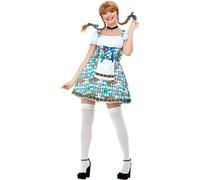 SMIFFYS Costume bavarese da donna Blu, con abito a motivi Halloween