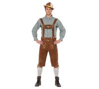 Smiffys Costume bavarese tradizionale deluxe Hanz, Verde, con costume tirolese e camicia