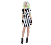 SMIFFYS Costume Beetlejuice, Abito a camicia, colletto, finta cravatta e polsini