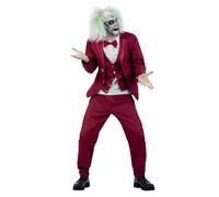 SMIFFYS Costume Beetlejuice sposo, Giacca con finta camicia e gilet, papillon e pantaloni Halloween