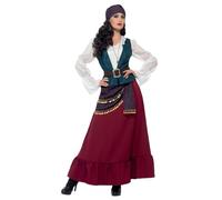 Smiffys Deluxe Pirate Buccaneer Beauty Costume, Purple (Size S)