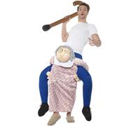 Smiffy's Costume Piggyback Grandma – tuta intera con finte gambe Halloween, multicolore