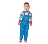 SMIFFYS Costume Chucky, Blu, con maglia e salopette stampata Halloween