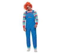 SMIFFYS Costume Chucky, Blu, con maglia e salopette stampata