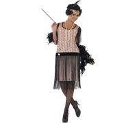 SMIFFYS Costume con frange Coco anni '20, abito, portasigarette, collana e copricapo Halloween