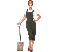 Donna WW2 Campagna Ragazza Costume Tempo di Guerra Militare Storico Book Week