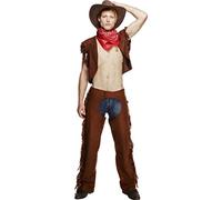 SMIFFYS Costume cowboy sexy uomo - Marrone - M