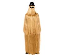 Smiffys Costume Cugino Itt della famiglia Addams, con tuta intera, parrucca con barba, cappello e occhiali Halloween