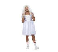 Smiffys Costume da addio al celibato da uomo, divertente, con velo e diadema, per addio al celibato, addio al celibato, scherzi da sposo e travestimento da commedia, taglia M