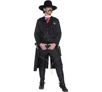 SMIFFYS Costume da autentico sceriffo del Western con giacca, top, fiocco e spilla