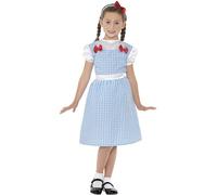 Smiffys Costume da Bambina Country, Blu con Vestito e Bandana