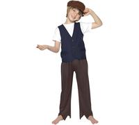 Smiffys Victorian Poor Peasant Boy Kit, Brown (Size M)