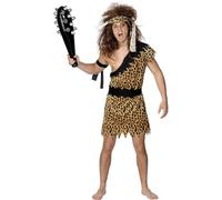 Smiffys Caveman Costume, Brown (Size XL)