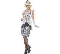 SMIFFYS Costume Da Charleston, Argento Con Abito, Cerchietto E Guantini Costume da Charleston, argento con abito, cerchietto e guantini Donna