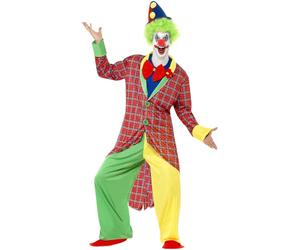 SMIFFYS Costume da clown deluxe La Circus con giacca, pantaloni, camicia finta con farfallino e copriscarpe