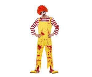 SMIFFYS Costume da Clown Killer Kreepy, Giallo e rosso, con tuta