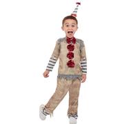 SMIFFYS Costume da clown vintage per bebè, Grigio, con maglia, pantaloni e fascia con cappello Halloween