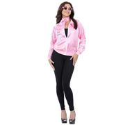 Smiffys Costume da donna rosa grasso - Costume da donna con licenza ufficiale con giacca, occhiali da sole e sciarpa - vestito Rockabilly anni '50 per addio al nubilato, tema film e travestimento