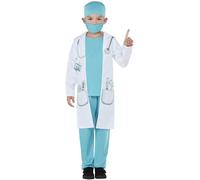 SMIFFYS Costume da dottore, Blu, Cappotto, cappello e maschera