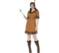 Donna Indiano Nativo Americano Maiden Costume Wildwest Completo Smiffys
