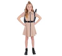 Smiffys Costume da Ghostbusters da bambina, con cintura, con licenza ufficiale, vestito per feste di Halloween, giochi di ruolo, settimana del libro, età 7-9 anni