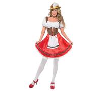Smiffys Costume da giovane birraia, Abito con grembiule attaccato Halloween