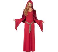 Smiffy's Costume Alta Sacerdotessa – Rosso, Vestito, Cintura e Mantella con Cappuccio – Taglia L