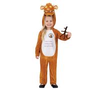 Smiffys - Costume da Julia Donaldson Gruffalo per bambini, tutto in uno, con cappuccio e accessorio in feltro, con licenza ufficiale Gruffalo, costume per bambini