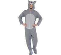 SMIFFYS Costume da lupo, Tuta integrale con cappuccio Halloween, Carnevale