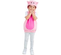 SMIFFYS Costume da maiale, con mantello e cappuccio separato