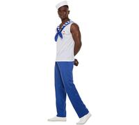 SMIFFYS Costume da marinaio d'alto mare, Maglia, pantaloni e cappello Halloween