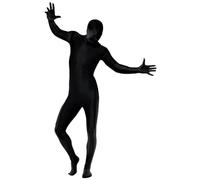 Uomo Seconda Pelle Nero Abito Full Body Nero Lycra Costume Vestito