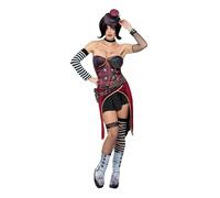 SMIFFYS Costume da Moxxi di Borderlands, Abito, fermaglio per cappello, cinture, polsini, calze e copristivali
