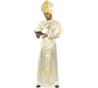 SMIFFYS Costume da Papa veste, fascia, cappello, collana e mantello