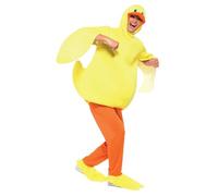 Smiffys Costume da papera, giallo include tuta con cappuccio Halloween, Carnevale