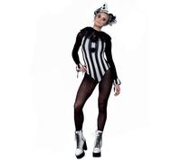 SMIFFYS Costume da Pierrot il clown vintage Fever, Body, calzamaglia, colletto, polsini e cappello Halloween