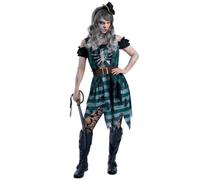 SMIFFYS Costume da pirata scheletrico, costume da zombie per Halloween da donna