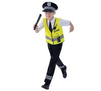 Smiffys Costume da poliziotto con top, pantaloni, cappello e set radio Halloween
